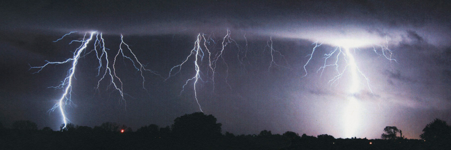 Lightning storm.